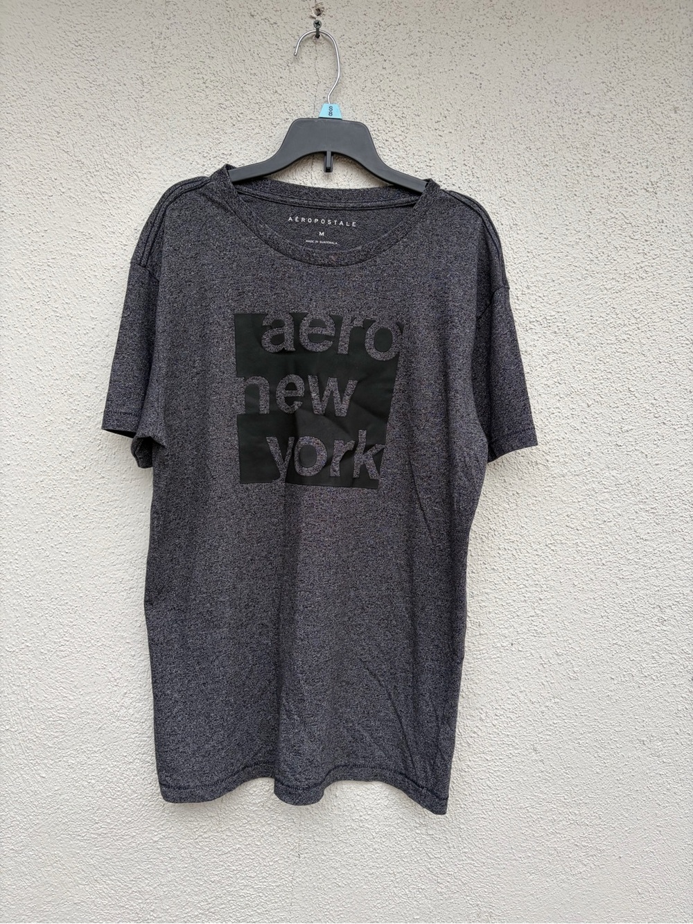 Aeropostale Men's Heather Charcoal 'Aero New York' Graphic Tee Size M